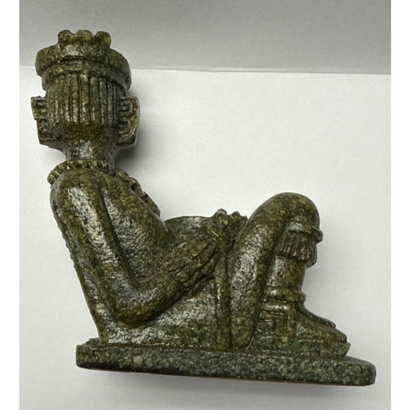 Vintage Chacmool Toltec Mayan Figurine Crushed Stone Resin Composite As Is Read - Picture 12 of 13